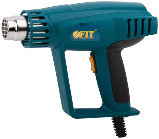 Фен технический FIT , 2000Вт, 300/500л/мин, 300/600oС, Кейс, Набор насадок - 80608 РОС