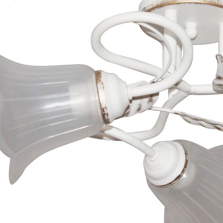 Светильник "Бонни" 131 бел.зол. (плафон П0472) НПБ 01-3х60-205 Е27 | 1005404778 Элетех