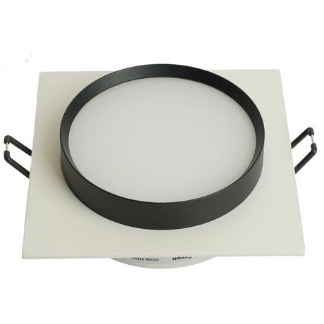 Светильник потолочный встраиваемый, 15W 230V GX53, белый + черный, квадрат, без лампы, DL506 | 51359 FERON