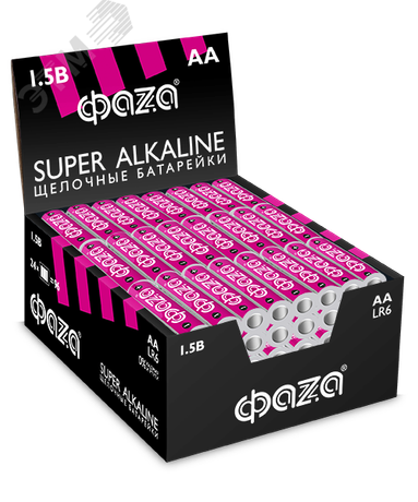 Элемент питания алкалиновый, LR 6(АА)ФАZА Super Alkaline 4шт - 4897062854643 Jazzway