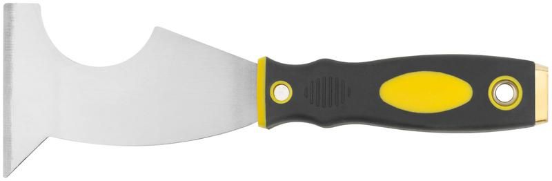 Шпатель многофункциональный мягкая 2х компонентная ручка с металлическим бойком усиленная сталь 75 мм - 06678 РОС