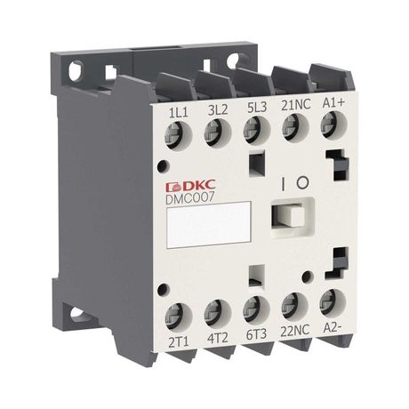 Миниконтактор YON DMC007 7A 3кВт AC3 3P кат. 12В DC 1НО | DMC007-3C10D012 DKC ДКС