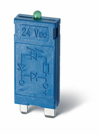 Модуль индикации и защиты; зеленый LED + варистор; 110...240В AC/DC | 9901023098 Finder