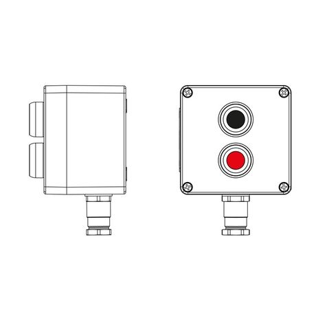 Взрывозащищенный пост управления из полиэстера CPE-P-03-(1xP1B(11)-1xP1R(11))-1xKH2MHK(C)1Ex d e IIC Т5 Gb / Ex tb IIIC T95°C Db IP66 КЗ - 2231.031.22.121B ДКС