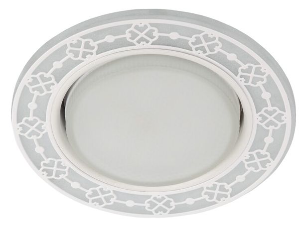 Светильник светодиодный точечный DK LD28 WH/WH GX53 декор со светодиод. подсветкой бел./бел. ЭРА Б0037391