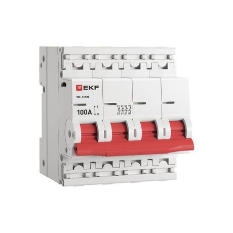 Выключатель нагрузки ВН-125N 4Р 100А PROXIMA EKF | S1254100