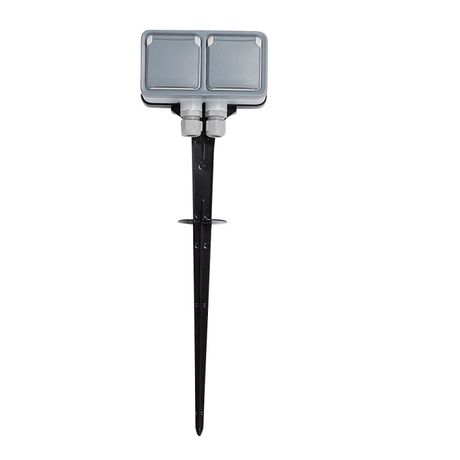 Розетка переносная 2-м ОП Plexo 16А IP55 2х2P+E с заземл. сер. Leg 069749 Legrand