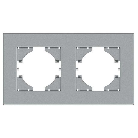 Рамка 2-местная City серебр. GUSI С1112-004