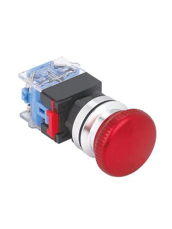 Выключатель кнопочный ВК30-M11MB/R/P 1НО+1НЗ гриб без фиксации 40мм d30мм IP65 красн. Электротехник ET086977