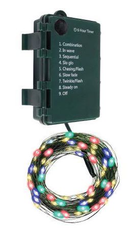 Гирлянда "Роса" DC-G06-50M 50 RGB microLED 5.1м. 8реж. (3хAA в компл.) ФАZА 5059641 ФАЗА