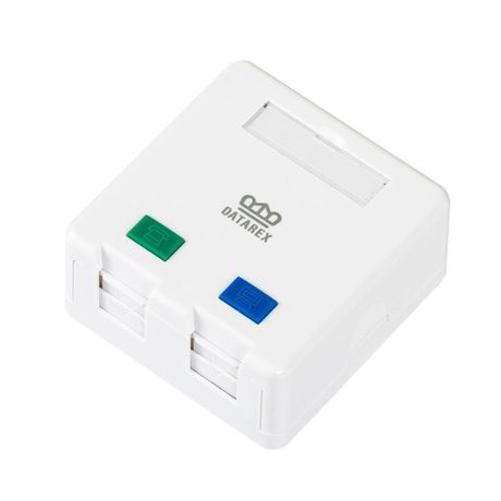 Коробка настенная 2 порта шторки бел. Datarex DR-512100 Datarex арт. DR-512100