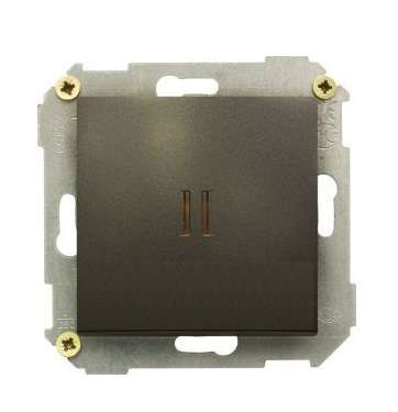 Выключатель одноклавишный с подсветкой, 10А, 250В, S34, графит - 34104-038 Simon