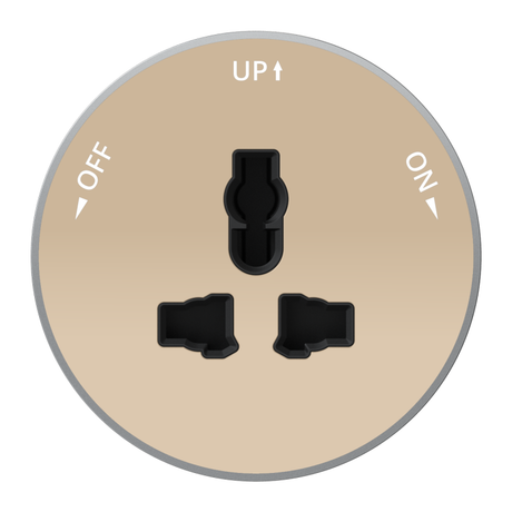 Розетка MultiTrack 13А 250В универс. круглая тип MTK13 песочн. SE MTK13002P APC