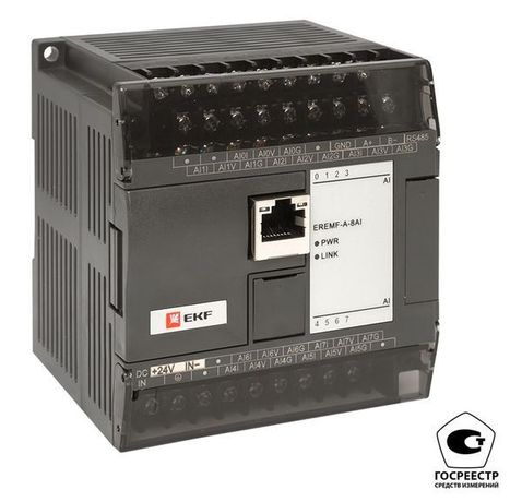 Модуль аналогового ввода EREMF 8 PRO-Logic (с поверкой) | EREMF-A-8AI-V EKF