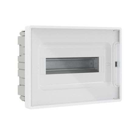 Щиток 12 мод встраиваемый для полых стен FRAME ЩРв-П-12, белый, с прозрачной дверцей, 2 шинами PEN на 6 и 8 отв. F12B3WT DKC ДКС