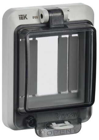 Крышка защитная для выреза в шкафу пластик 3 модуля IP66 IEK - YWP10-03-66