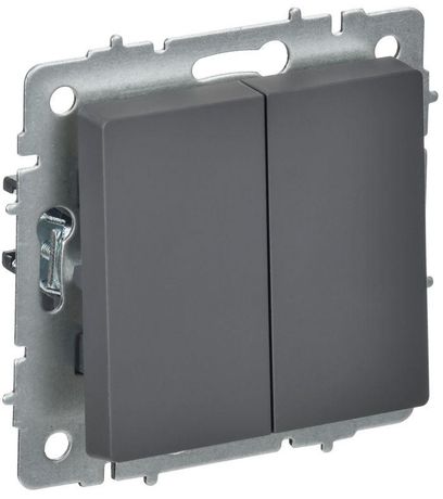 Выключатель перекрестный 2-кл. СП BRITE ВС10-2-3-БрГ 10А механизм графит IEK BR-V23-0-10-K53