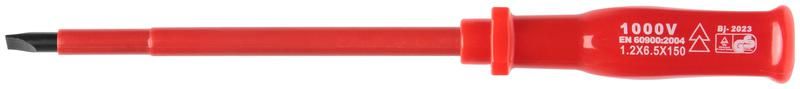 Отвертка изолированная 1000 В, CrV сталь, пластиковая ручка 6.5х150 мм SL - 55804 РОС