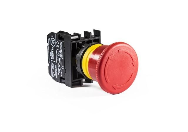 Кнопка аварийная "Грибок" d40мм 1НЗ с фиксацией и возвратом поворотом EMAS B200EG