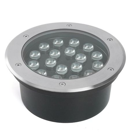 Светильник тротуарный 20W, AC/DC12V, 4000К, D200*H90mm, внутренний диаметр: 170mm, IP67, SP2804 | 48454 FERON