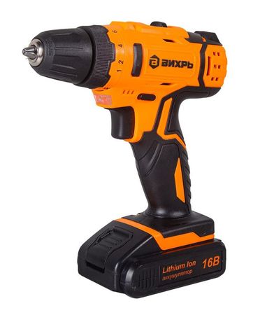 Вихрь 72/14/49 Дрель-шуруповерт аккумуляторная ДА-16Л-2КА с набором оснастки 65 предметов