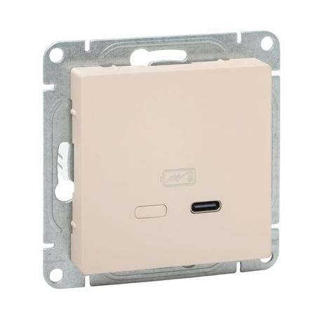 Механизм розетки USB-С, быстрая, кремовый Эпика |UP1-SOI-USBCF| EKF EKF арт. UP1-SOI-USBCF