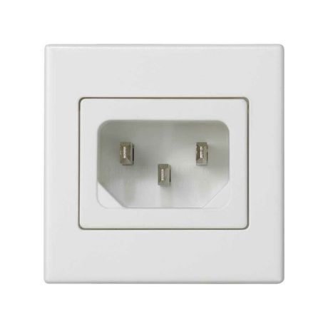 Плата с 1-м разъемом "папа" IEC320 45х45мм бел. Simon Connect K305A-9