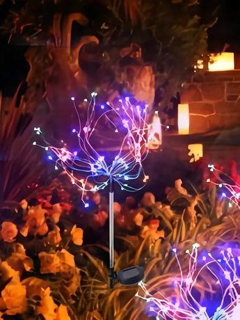 Светильник светодиодный 90LED мультиколор уличный на солнечн. батарее медной проволоке аккум. AA NI-MH 600мА.ч КОСМОС KOC_SOL366