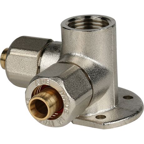 Тройник настенный с креплением 1/2'x16x16 для металлопластиковых труб винтовой - SFS-0014-001216 STOUT RG008S9DJQ3DJ9