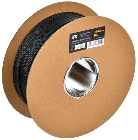 Оплетка кабельная 30-45мм полиэстер 50м черная | UBS10-PL-3045-050-K02 IEK