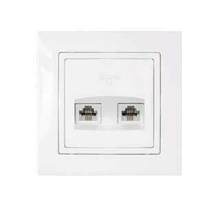 Беларусь Розетка двойная скрытая телефонная ТР24-054 - Bylectrica