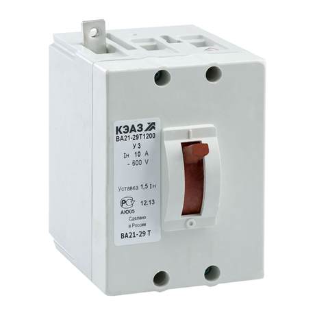 Выключатель автоматический ВА21-29Т-120010-50А-1,5Iн-600DC-У3 | 102516 КЭАЗ