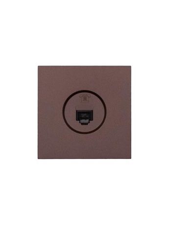 Розетка телефонная евро СП ZIMA IP20 шоколад LEZARD 704-7388-137