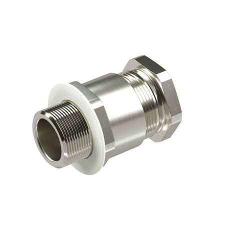 Взрывозащищенный кабельный ввод серии КН для небронированного кабеляМ63х1,5 D:38,8-47мм. Никелированная латунь IP66/IP68 | KH7MHK DKC ДКС