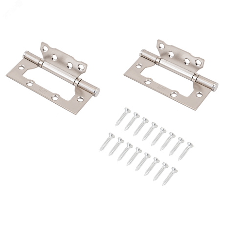 Петля дверная накладная без врезки 2шт MCL 4х3х2мм SN никель матовый - 10854 ПТК