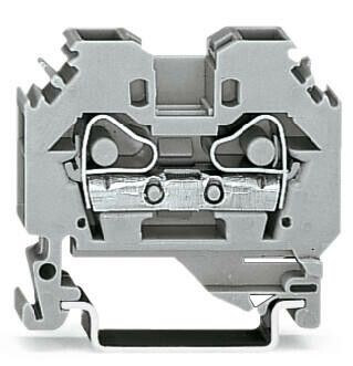 Клемма проходная 2х(0.2-6кв.мм) сер. WAGO 282-101