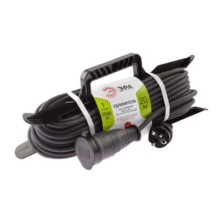 Удлинитель силовой UFx-1e-3x1,5-20m-IP44(KG) на рамке с заземлением 1 розетка 20 м КГ 3х1,5мм2 - Б0050868 ЭРА