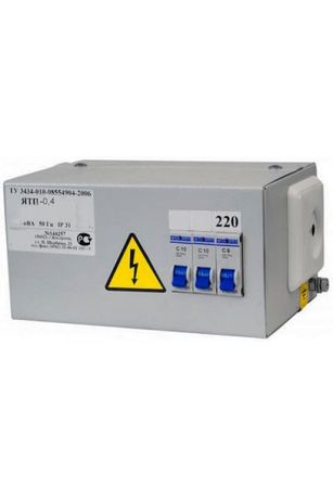 Ящик с понижающим трансформатором ЯТП-0.4 У3 220/24В 3 автомата IP31 Электротехник ET014083