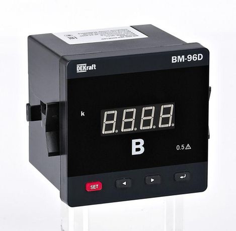 Вольтметр цифр. 72x72мм однофазный, вх 600В, вых DO+RS485, LED-дисплей ВМ-72D | 50357DEK DEKraft APC