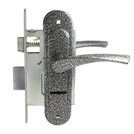 Замок врезной Птимаш ЗВ9-407 с пружиной серебро с/руч - 11618 ПТК