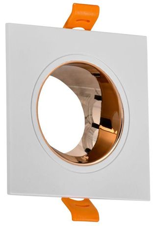 Светильник точечный 4107 встр. поворотн. GU10 белый/золото пласт. | LT-UVB0-4107-GU10-1-K22 IEK