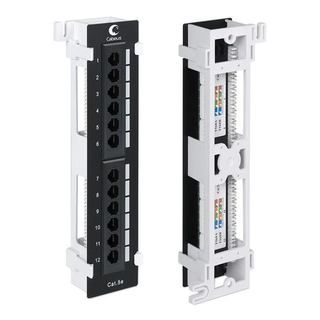 Патч-панель PL-12-Cat.5e-WL-Dual IDC настенная, 12 портов RJ-45, категория 5е, с подставкой - 7004c Cabeus