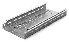 Металлический лоток перфорированный 200х50х3000, толщ. 1,0 мм, Сендзимир цинк, 014250 | ЛПМЗТ-200х50х3000-1,0-СЦ Ostec