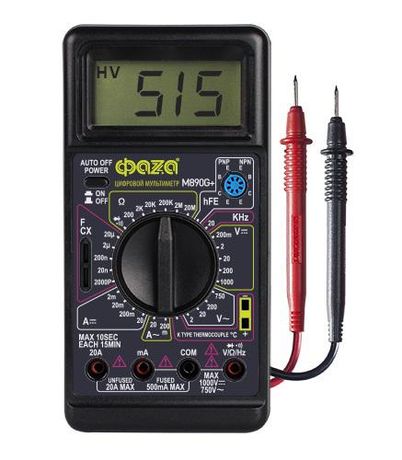 Мультиметр цифровой M890G+ | 5008854 ФАZА ФАЗА 4895205008854;5008854