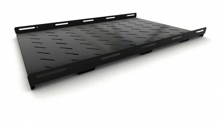 Полка стационарная Г=850мм нагр. до 100кг TSH3H-850-RAL9004 усилен. с боков. крепл. для шкафов TTB TTBR 485х850мм черн. RAL 9004 Hyperline 397133