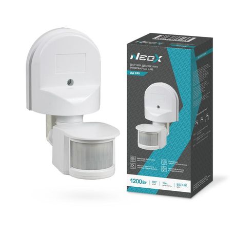 Датчик движения инфракрасный ДД 08Б 1200Вт 180 гр.12м IP44 белый NEOX - 4690612053325