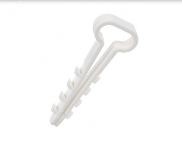 Дюбель-хомут 6-12 мм нейлоновый для плоского кабеля белый - 80904 ПАРТНЕР 80962