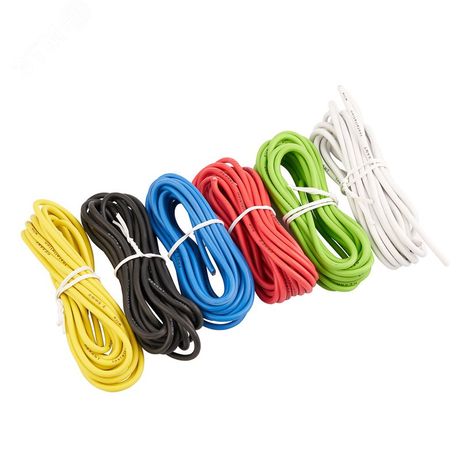 Набор автопровода Радуга 1х2.50 мм 6 цветов (бе лый, желтый, зеленый, красный, синий, черный) по 3 метра REXANT - 01-6551 MEET