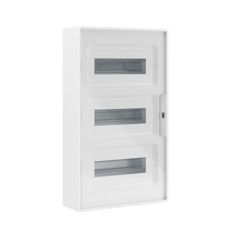 Щиток настенный 36мод. FRAME с прозр. дверцей 4 шинами PEN (2шт на 8 отверст. и 2шт 10 отверст.) бел. DKC F36W1WT ДКС
