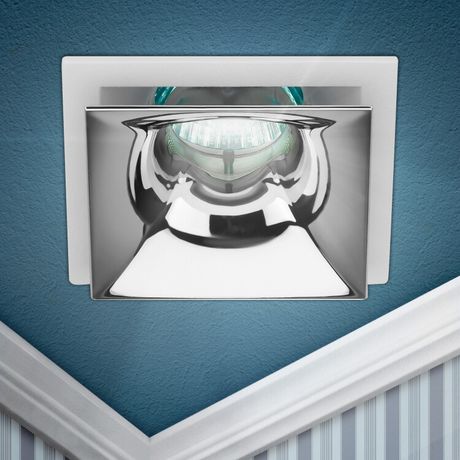 Встраиваемый светильник декоративный KL102 WH/CH MR16 GU5.3 белый хром - Б0056354 ЭРА